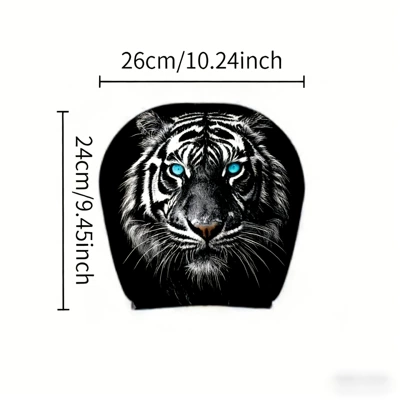 Universal seat cover pillowcases, and can produce car pillowcases - domineering-tiger-double-sided-printing-1-piece