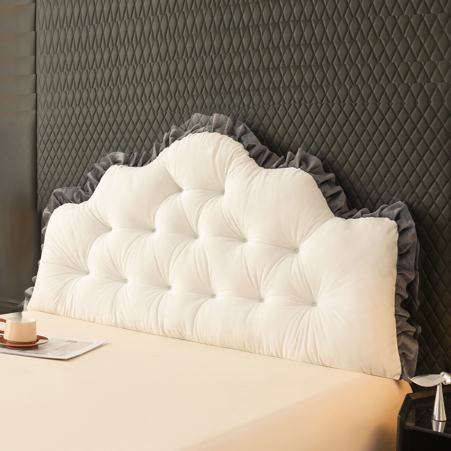 New Bedside Cushion Dormitory Bed Mobile Phone Pillow Solid Wood Kidsren's Bed Anti-Collision Backrest Soft Bag Waist Protector Modified F^