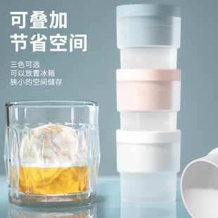 Super large ice hockey mold ice cube summer frozen happy ice hockey food grade soft silicone material easy mold
