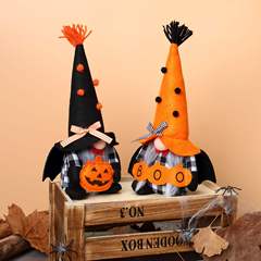 国境を越えた新製品ハロウィンコウモリカボチャの顔顔のない人形ノーム装飾装飾品ルドルフゴブリン人形バッチ