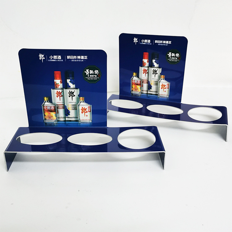 厂家制作3个孔摆台 3层酒水饮料展示架 号码桌牌 pvc台卡