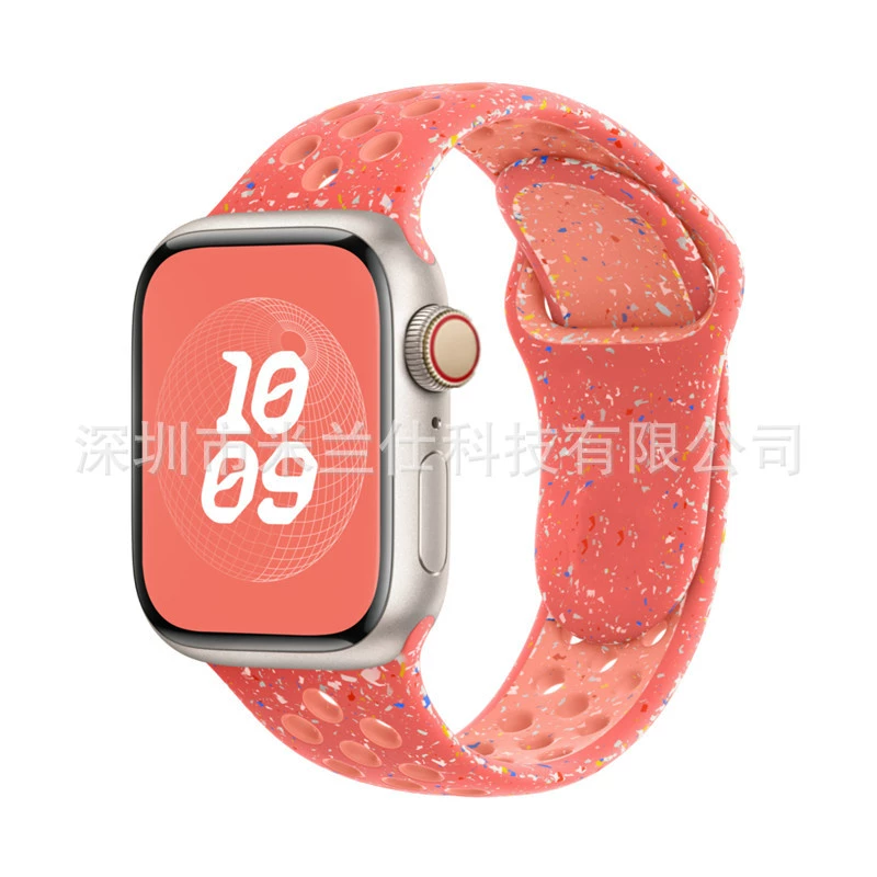 Двухцветный силиконовый браслет Nike S9 подходит для Apple iWatch6789se спортивный Ultra2