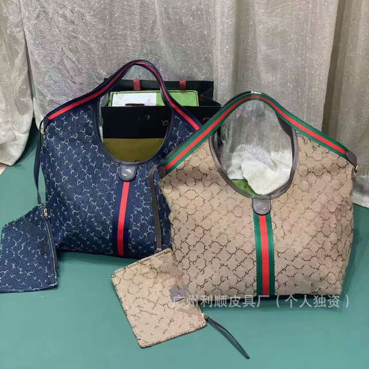 Comercio exterior transfronterizo Guangzhou edición doble G Jiaophidia bolso de brazo impresión de hombro de gran capacidad cubo de agua