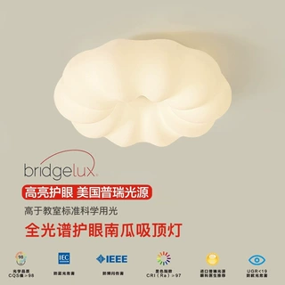 云朵吸顶灯奶油风全光谱护眼灯儿童房间小孩卧室现代简约南瓜灯具