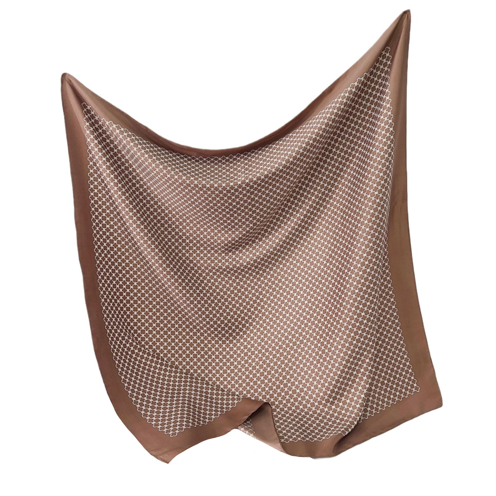 Camisas coreanas combinadas de seda negra y blanca, bufandas de seda femeninas, bufandas de moda extranjeras, bufandas de protección solar