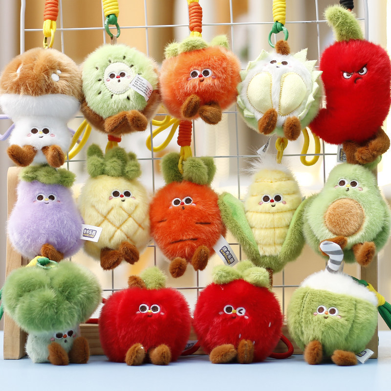 Fruit Series Plush Toys Pineapple Watermelon Vegetable Dolls Cute Plushies Girls' Gifts Doll Bag Charms Fruit Series Plush Toys Pineapple Watermelon Vegetable Dolls Cute Plushies Girls' Gifts Doll Bag Charms