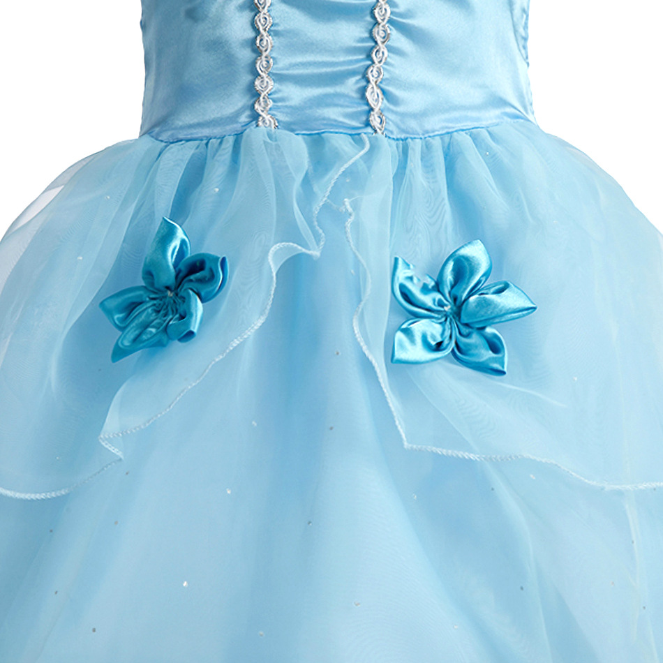 Princess Cartoon Flower Cotton Blend Girls Dresses display picture 5