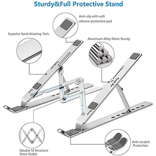 Double-Pronged Computer Stand Notebook Folding Cooling Aluminum Alloy Stand Portable Storage Lifting Notebook Stand