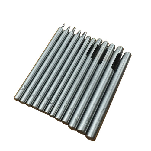 Manufacturer supplies 10-piece set of round punches, belt punches, leather punches, DIY leather tool belt punches