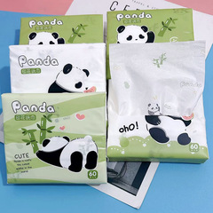 Patterned napkins panda curly dog printed tissue paper student portable small bag facial tissue paper toilet paper napkin paper