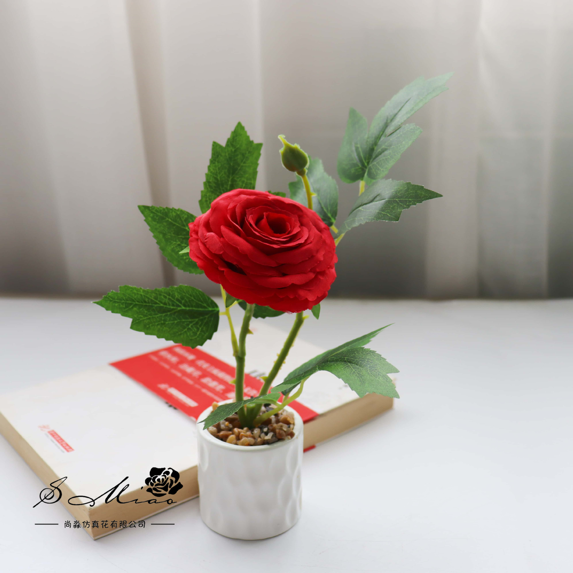 flores falsas estilo pastoral camellia pequeña flor de simulación bonsai flor de moda decoración creativa plantación verde artificial simulación maceta image 8