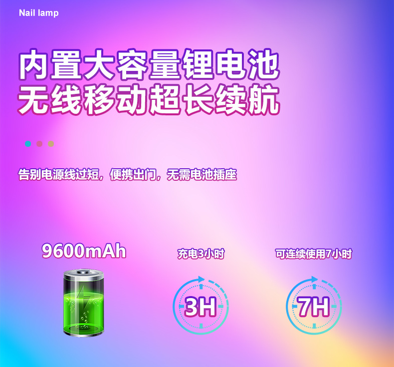 Cross-border new BY10 diamond-studded nail art phototherapy machine 220W high-power quick-drying nail gel curing lamp