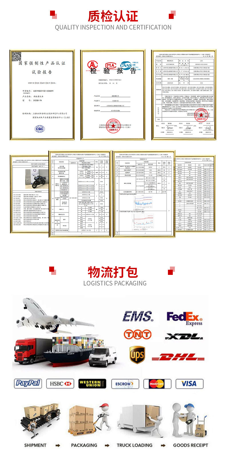 Exporting Motorcycles, Tank Scooters, Delivery and Commuting Electric Vehicles, and Motorcycles to Europe and the United States; Cross-Border Wholesale