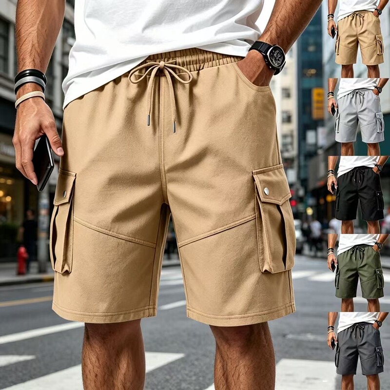Cross-Border Amazon European and American Men's Summer Shorts Loose Outdoor Practical Multi-Pocket Cargo Pants Running Sports Pants Cross-Border Amazon European and American Men's Summer Shorts Loose Outdoor Practical Multi-Pocket Cargo Pants Running Sports Pants