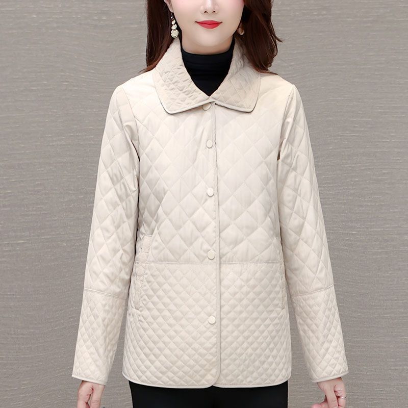 大码【95-220斤】棉衣棉服女2025秋冬新款小香风菱格中长款小棉袄|undefined