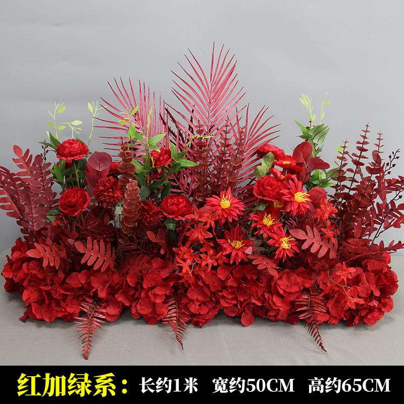 新商品の結婚祝いの大きいタイプの花を並べて絹の花の完成品の装飾をシミュレーションします。|undefined