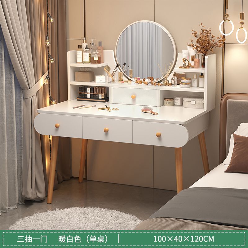 Comodador moderno y simple dormitorio mesa de maquillaje mesa de maquillaje pequeña habitación de estilo doméstico para niñas pequeña mesa de lujo image 9