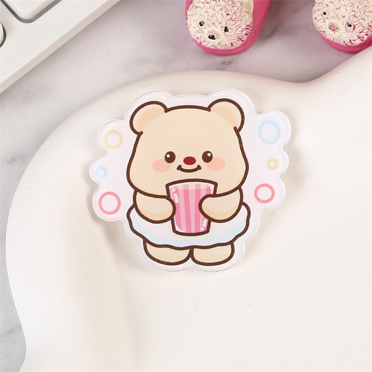 韓系萌えかわいい小黄熊アクリルブローチ漫画バッジペンダント義烏アクセサリーブローチカスタム卸売り|undefined
