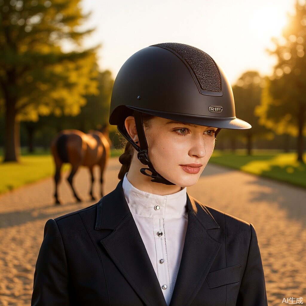 Horseleaderxrif Co-Branded Equestrian Helmet, Unisex Equipment, Adjustable Riding Hat