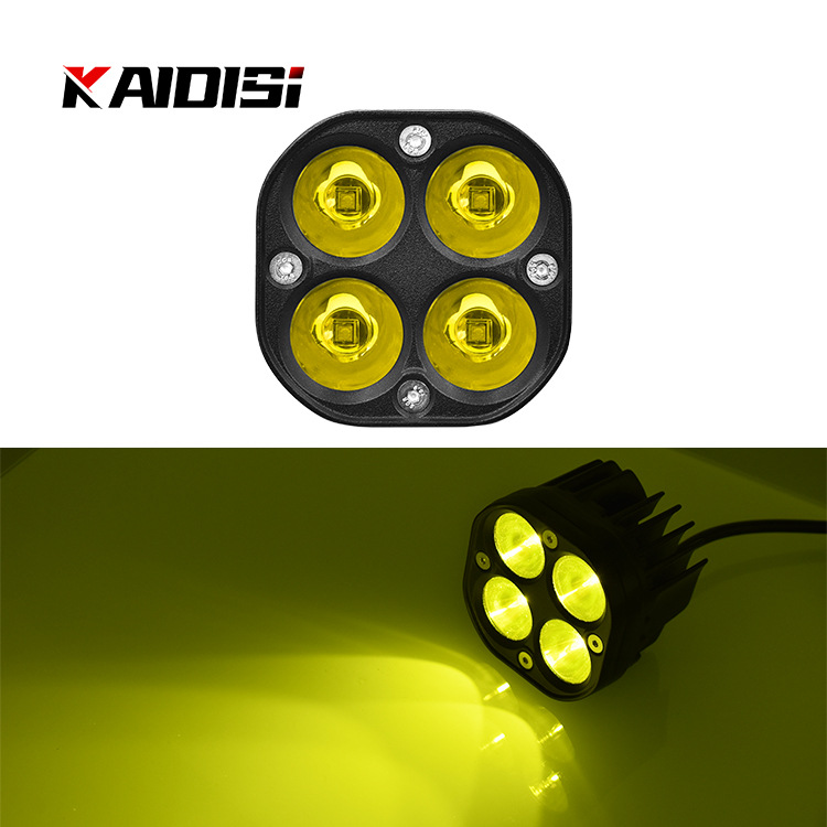 Transfronterizo dedicado coche LED luz de trabajo 40W proyector off-road vehículo modificado luz de la motocicleta ingeniería Amarillo Blanco Luz de niebla