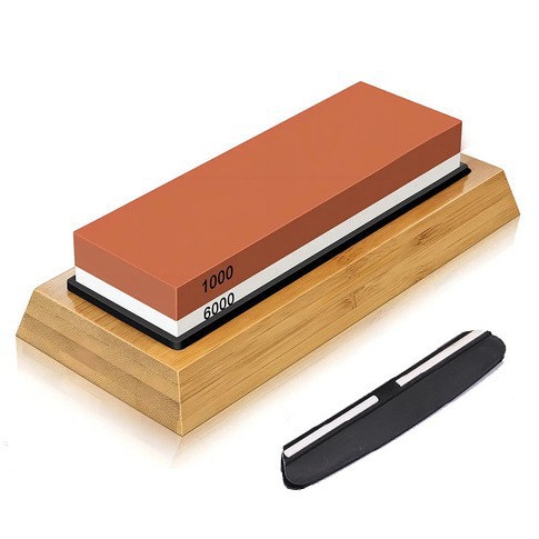 1000/6000 red and white + silicone pad + bamboo base + knife holder