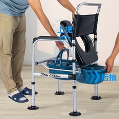 鼎聯坐便椅工廠直銷移動馬桶批發老人坐便器房間馬桶洗澡椅跨境