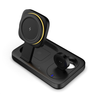 2025 Latest Cross-Border Hot Model Qi2 Magnetic Wireless Charger Mobile Phone Watch Headphone Charging Stand