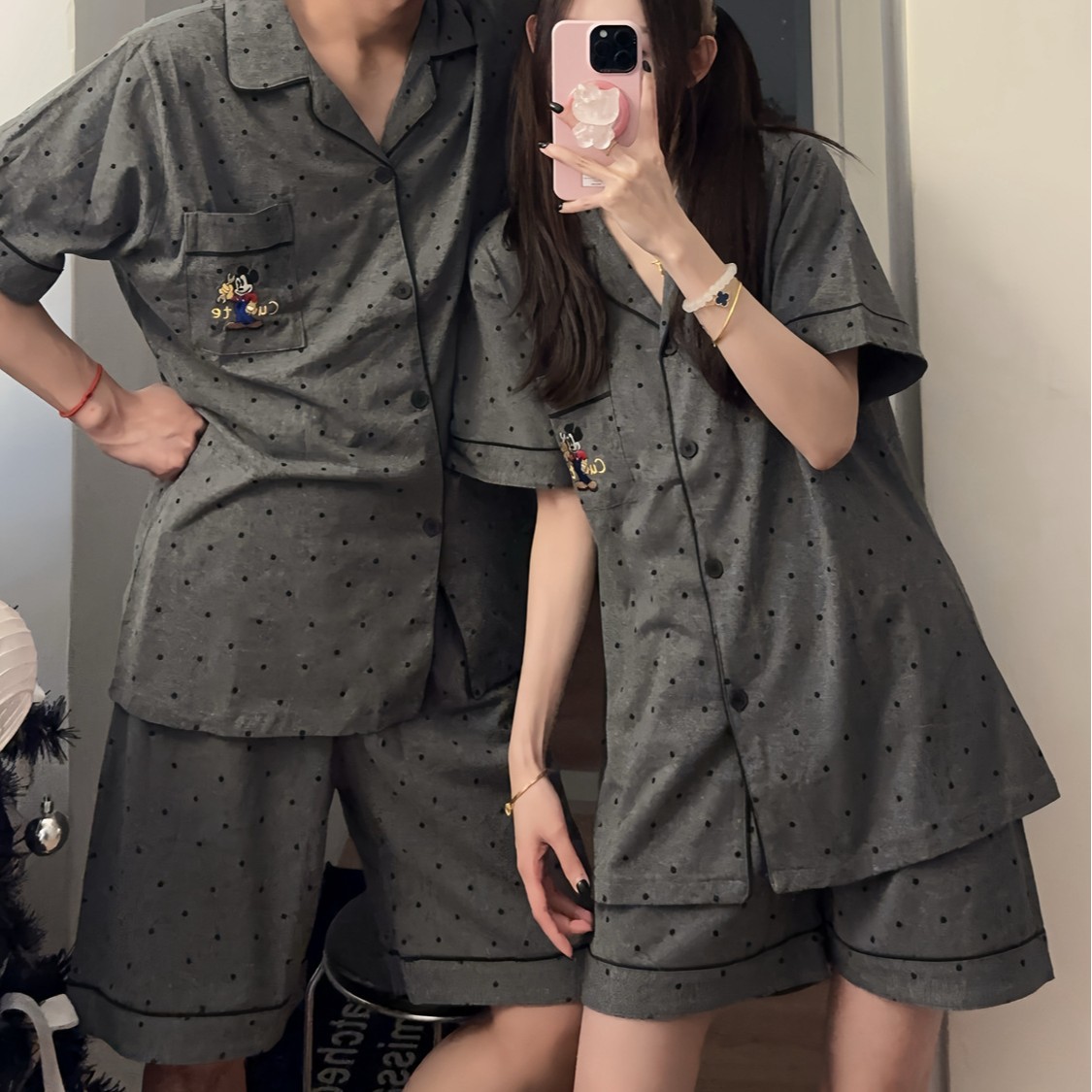 Pure Cotton Lovers Double Short Pajamas