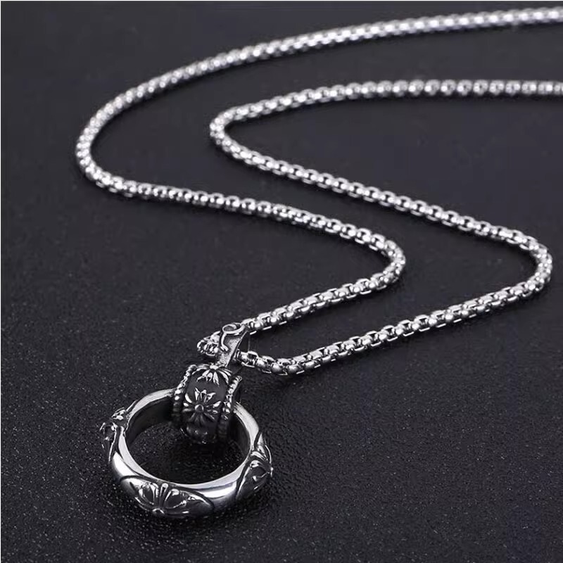 Vintage Cross Necklace for Men Trendy Versatile Niche Design Accessory Minimalist Style Factory Direct Sale Cuban Chain Jewelry