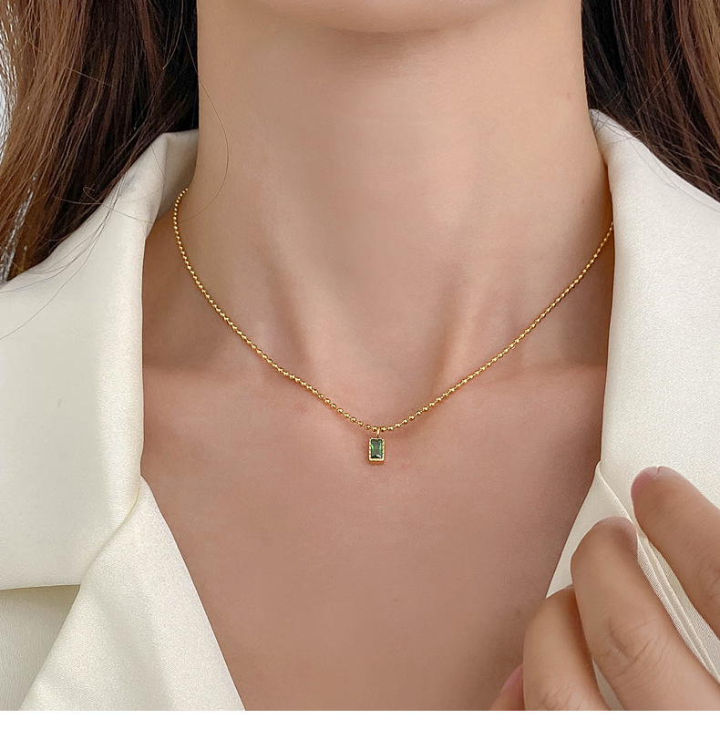 1 Piece Quantity Holiday Occasion 304 Stainless Steel Material Wholesale Jewelry Simple Style Geometric 304 Stainless Steel 18K Gold Plated Gold Plated Stainless Steel Necklaces