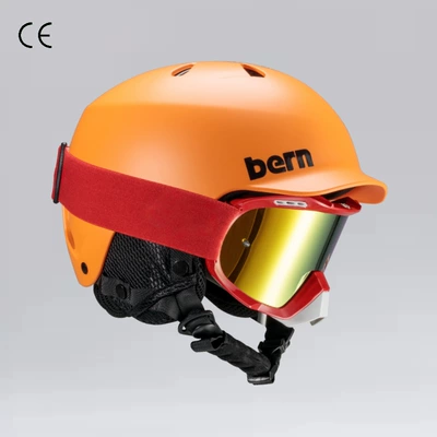 Motorcycle Safety Supplies – Ski Helmet Unisex Bern Same - vibrant-orange-colored-mirror-s-53-56cm-available-for-10-year-old-children