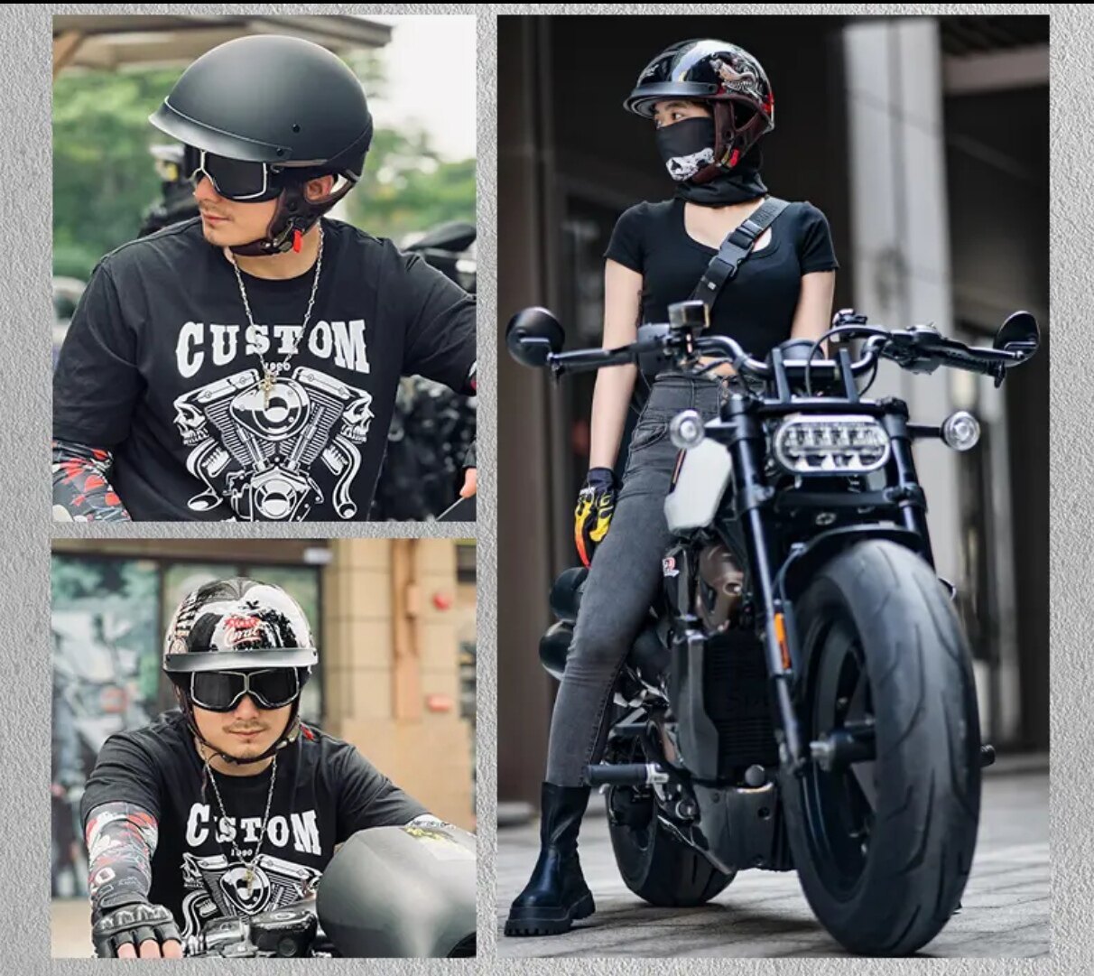 Hot-Selling Foreign Trade 3C Motorcycle Helmets, Summer Retro Cruiser Half Helmets, Electric Scooter Helmets, Wholesale