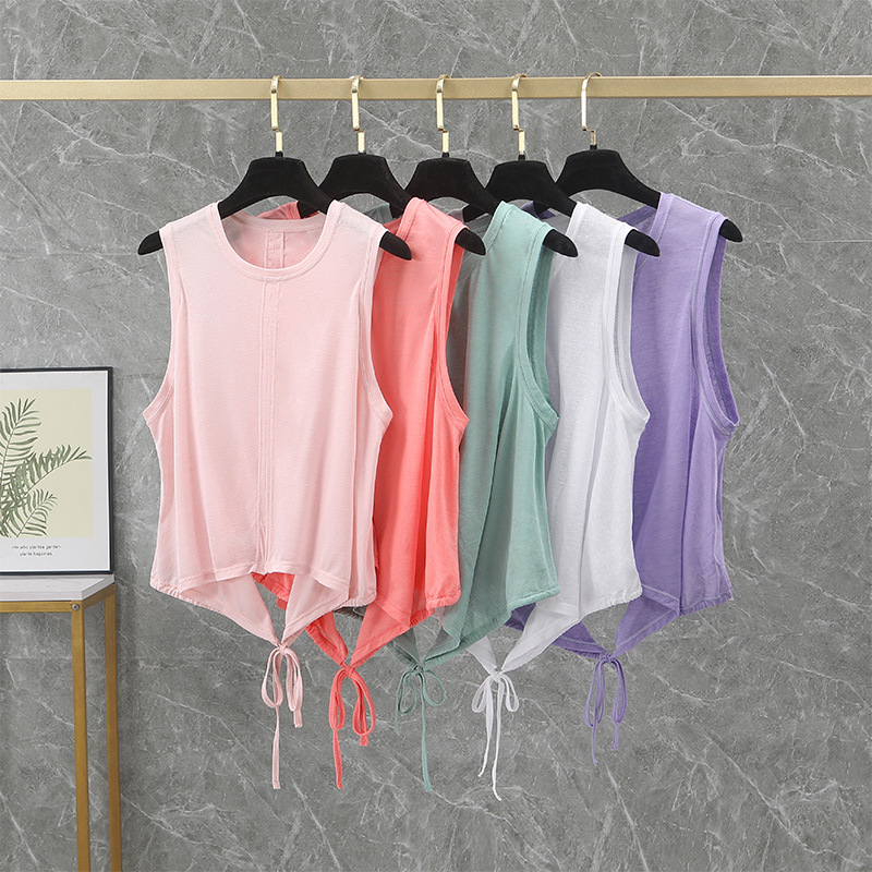 Brand New Women's Sports Vest, Loose Fit, Quick-Drying, Running and Fitness Top, Sleeveless Yoga Wear, Stylish Back Design, Outerwear Cover-Up