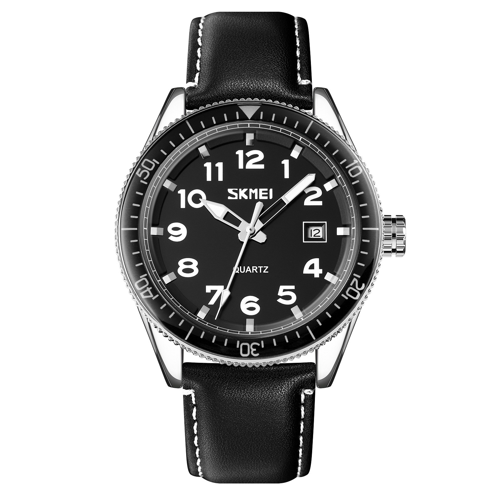 Momento de relojes de cuarzo para hombres ocio reloj de acero de negocios impermeable calendario único reloj fuente de fábrica al por mayor en stock