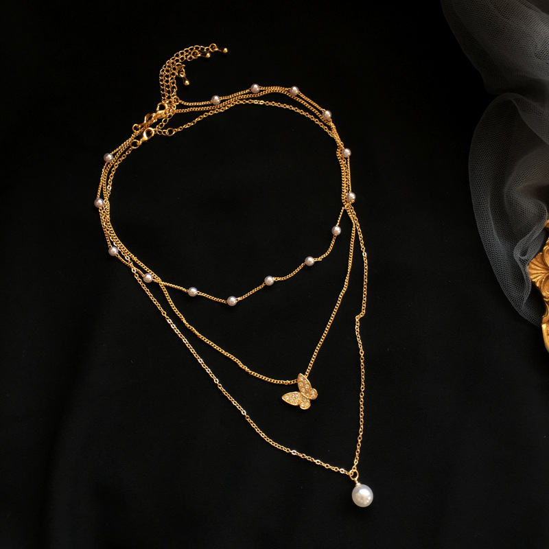 Collier En Alliage Multicouche De Perles De Mode En Gros display picture 5