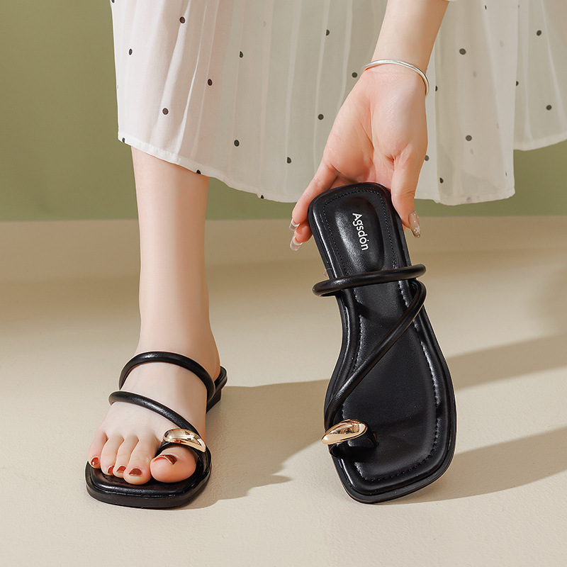 Antiguo león climbing sandalinas para mujeres 2026 nuevo verano plano con falda romana sandalinas de playa