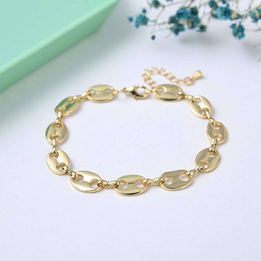Heart Shape Pattern 1 Piece Fashion Heart Shape Freshwater Pearl Copper Handmade Bracelets