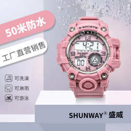 新款ins网红糖果色防水电子手表 多功能夜光电子手表时尚潮流学生