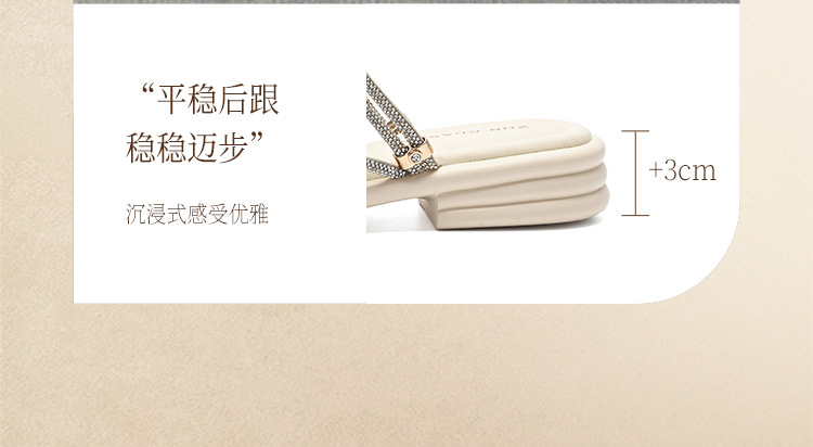 Sandal nữ đế bệt quai mảnh đính đá phong cách Pháp, dáng xăng đan hai kiểu — AY380 Đen chi tiết 10