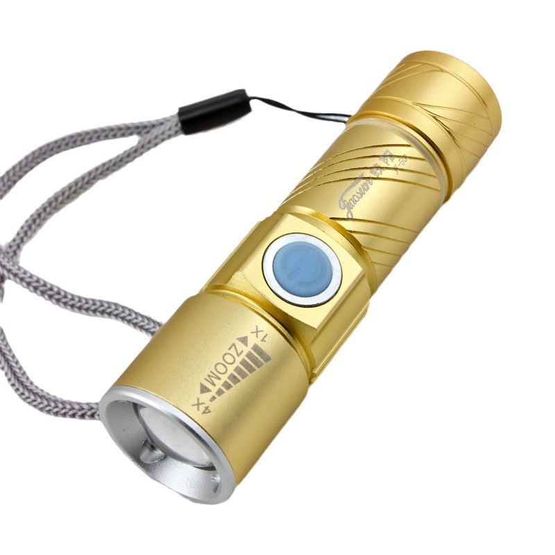 Q5 hogar diario USB Banco de la energía mini zoom linterna 501 Banco de la energía