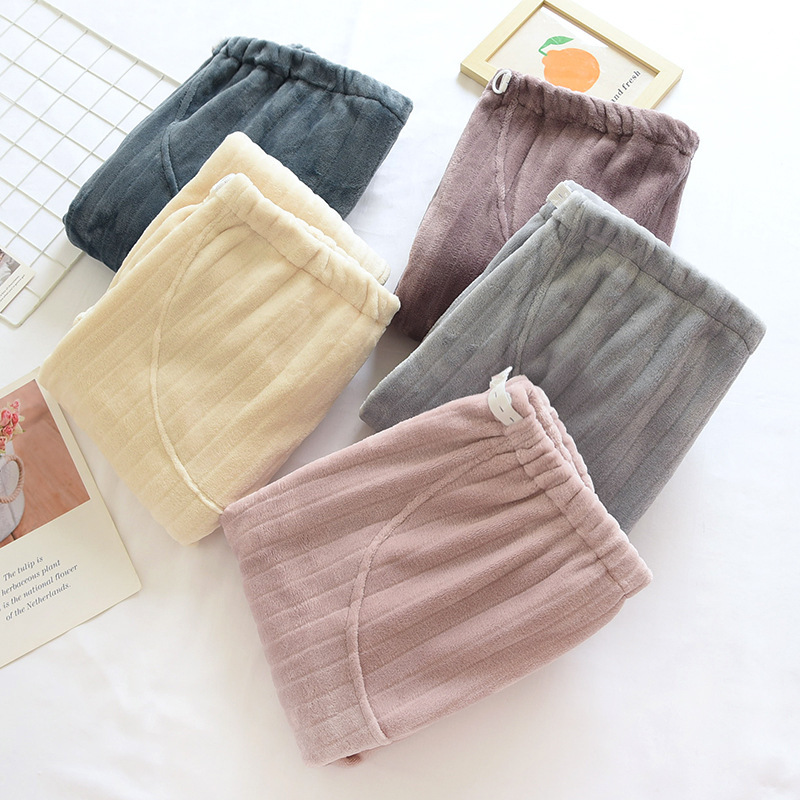 Autumn and Winter Pregnant Women's Pants Pregnant Women's Pants Thickened Coral Fleece Home Pants Warm Flannel Pajama Pants Autumn and Winter Pregnant Women's Pants Pregnant Women's Pants Thickened Coral Fleece Home Pants Warm Flannel Pajama Pants