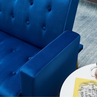 Cream Style Sofa Modern Minimalist Small Apartment Living Room Ultra-Wide Sitting Depth Straight Row Soft down Frosted Fabric Sofa