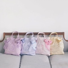 現物日本メゾンジイカワchiiawa蝶結び刺繍ワンショルダーバッグ大容量ハンドバッグ