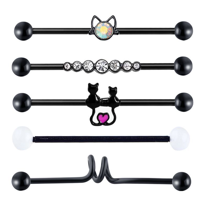 Labret piercing jewelry detail image