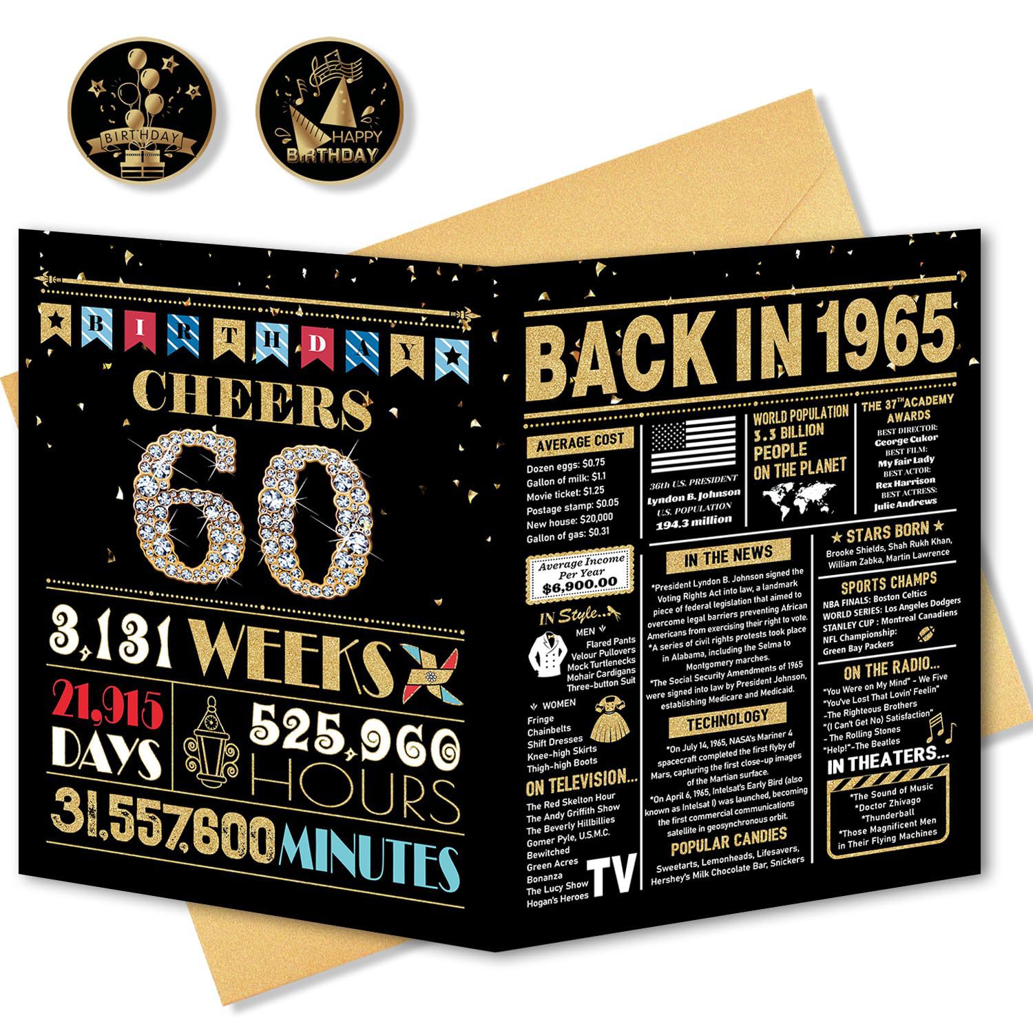 스티커가 없는 60 블랙 골드