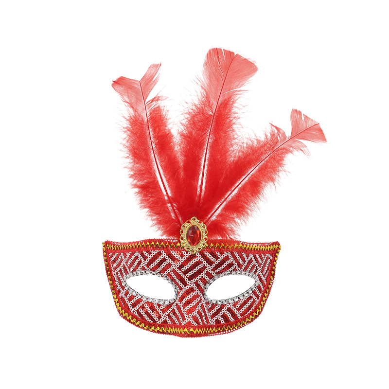 Halloween máscara de plumas de sequillas de carnaval fiesta de mascaras de navidad máscara de encaje sexy para mujeres TK