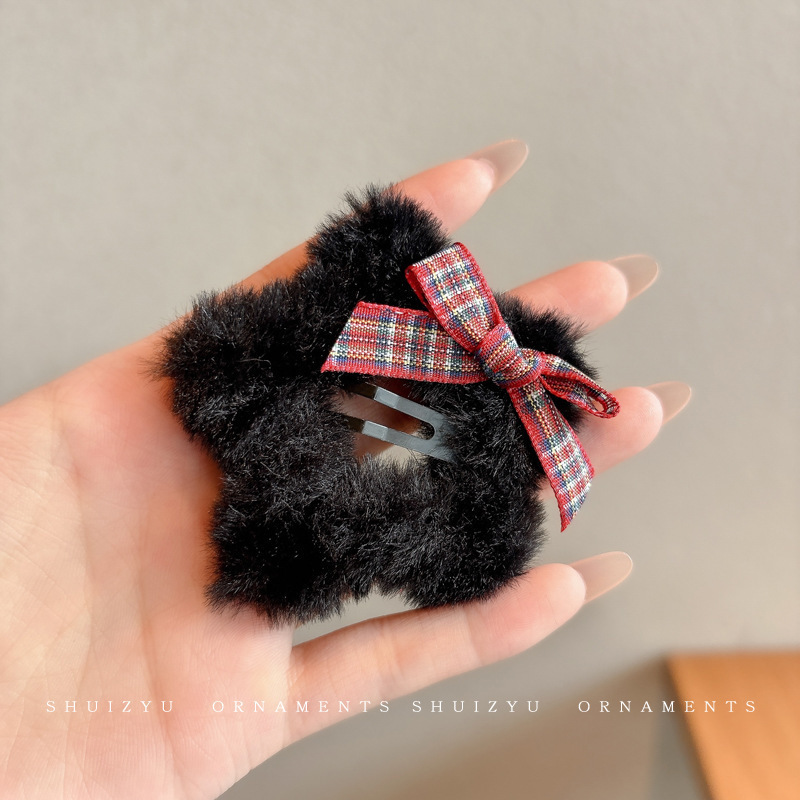 Clip de cabello de flor de leopardo para mujeres clip de cabello de alto nivel frente clip de frangeo 2025 nuevo clip lateral clip de cabello toque