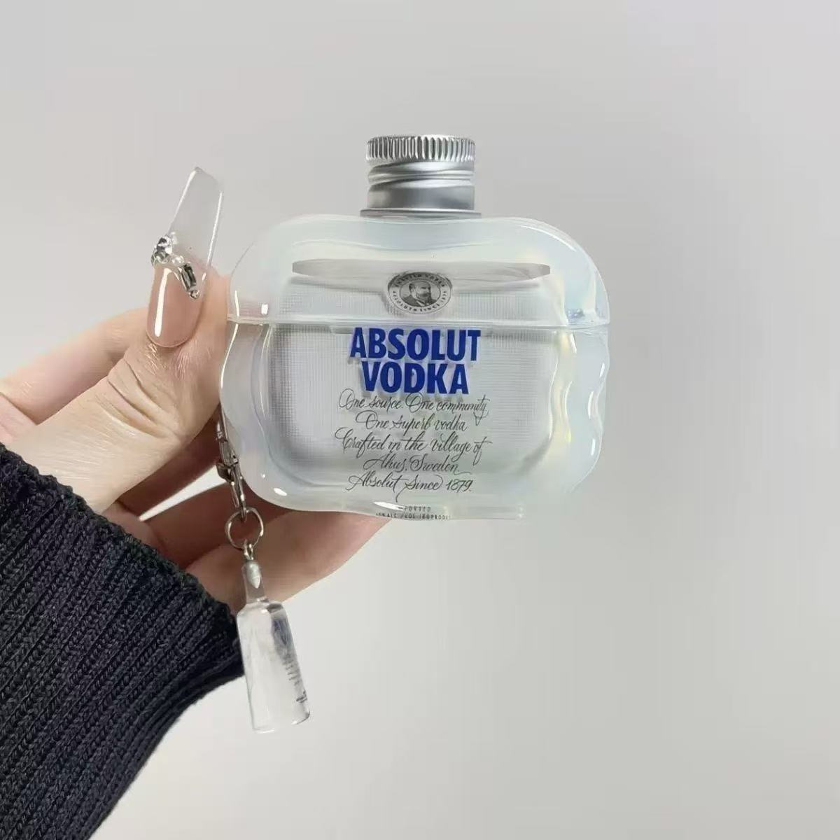 Estereoscópico tapa de botella de vino creativo casco de auriculares para Apple airpods4 casco de protección airpodspro3