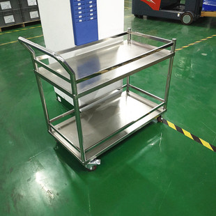 Heavy duty stainless steel mobile welding workbench with pulley console workshop double-layer cart test bench