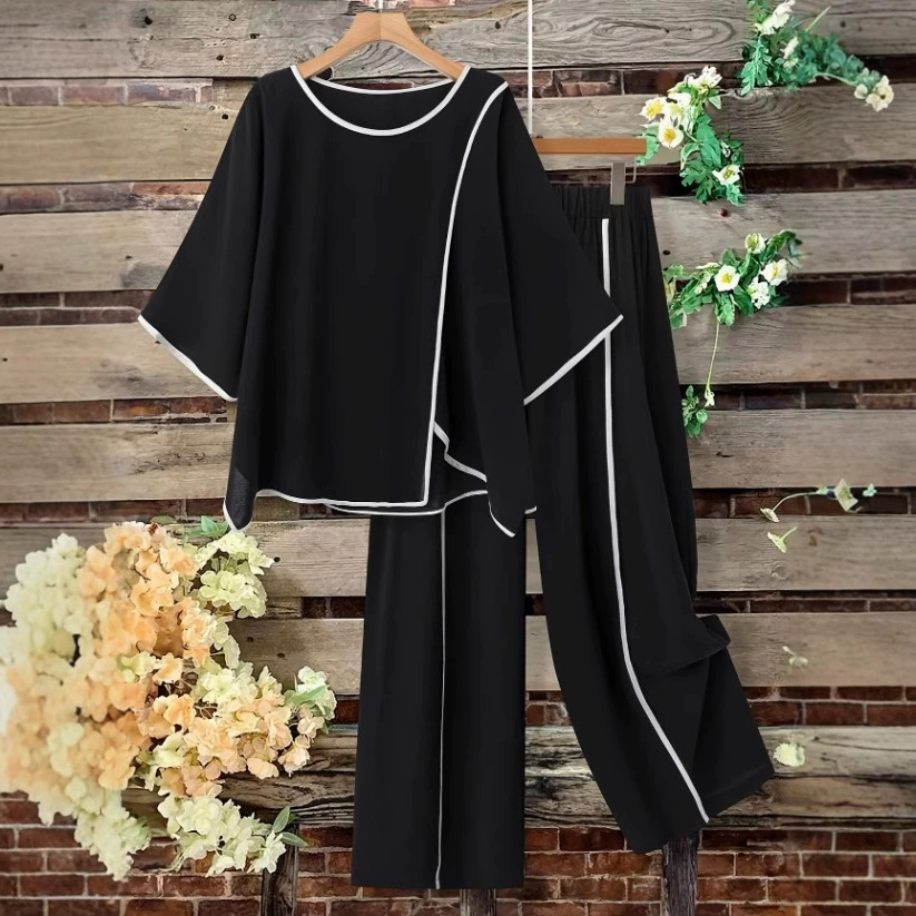 (Cross-border trading), knitted summer set for leisure, European style, Korean style, oversize